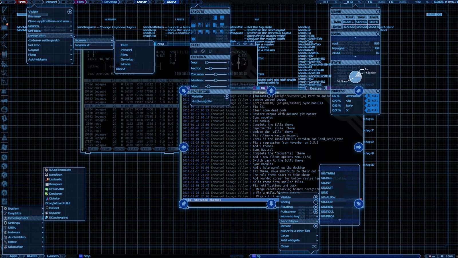 Windows tile window manager. Linux тайловый оконный менеджер. awesome оконный менеджер. awesome линукс. тайловый оконный менеджер windows.