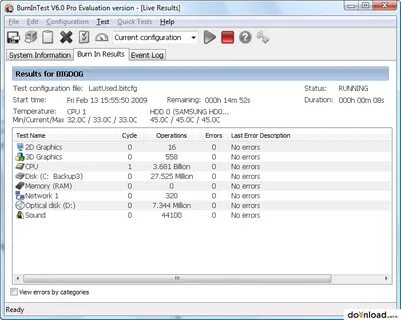 Test configuration