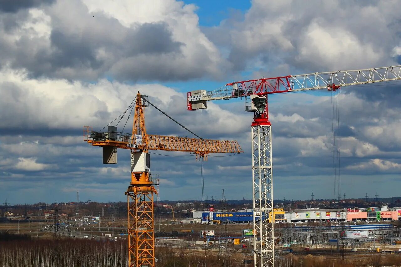 Работа башенных кранов кб