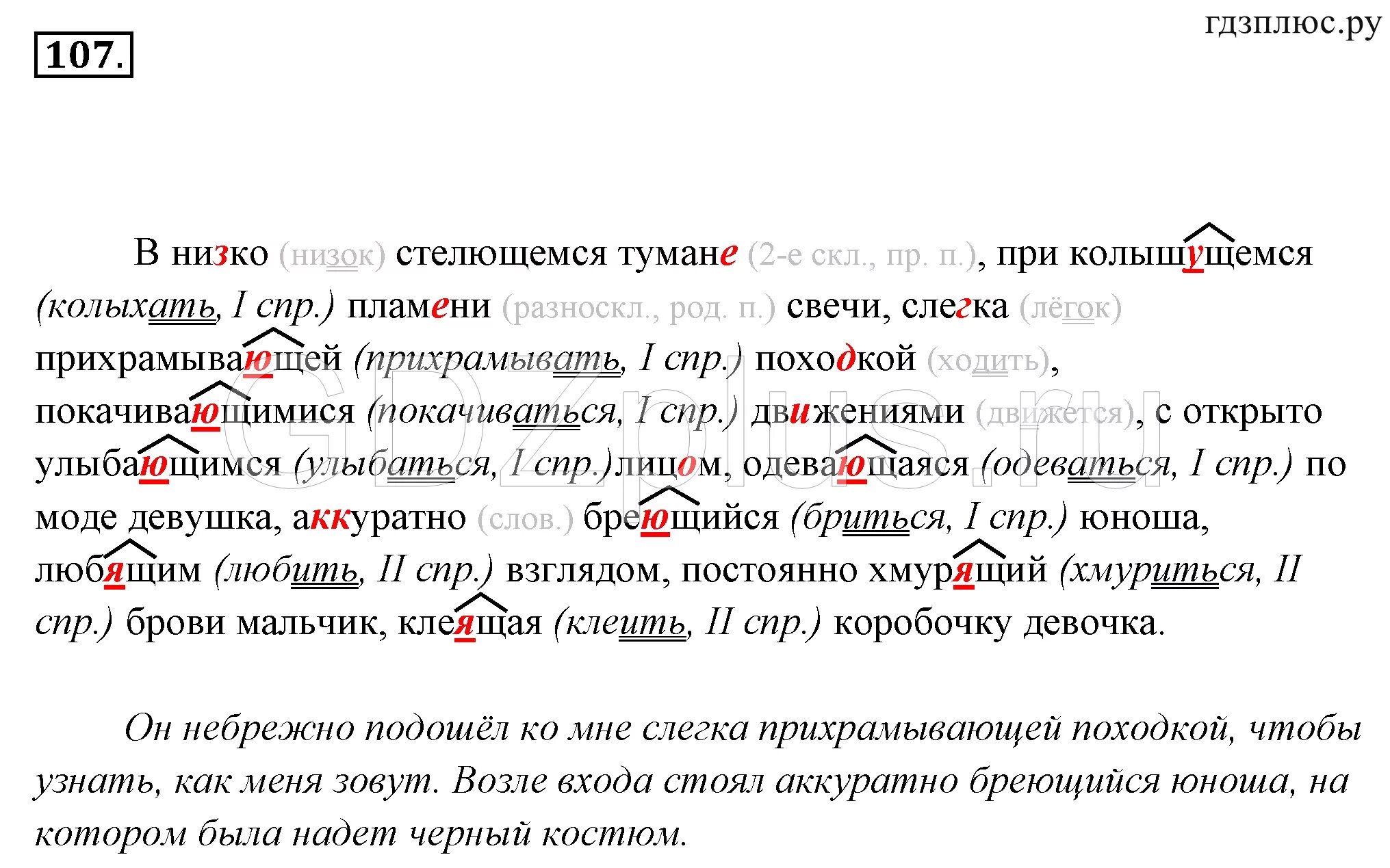 Русский язык 7 класс ладыженская 107. Упражнение 107 по русскому языку 7 класс.