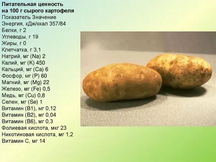 Картофель 400 г это сколько
