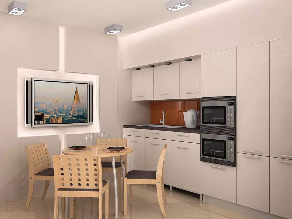 Телевизор в интерьере кухни. Проект кухни с телевизором. Кухня с телевизором на стене. Современная кухня с телевизором.