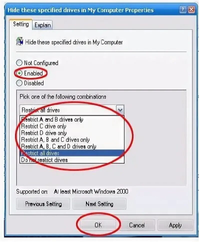 Drive specified