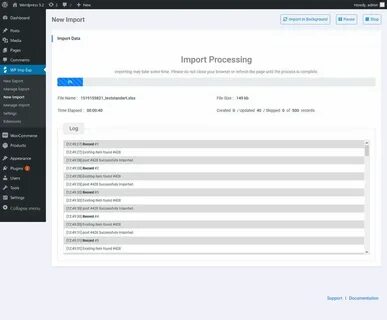 Processing import