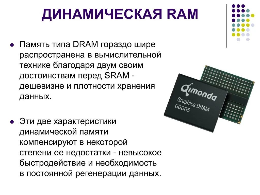 Динамическая память. Характеристики динамической оперативной памяти. Характеристика динамическая память. Dram память. Динамическая Ram.