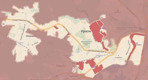 Карта нового красногорска