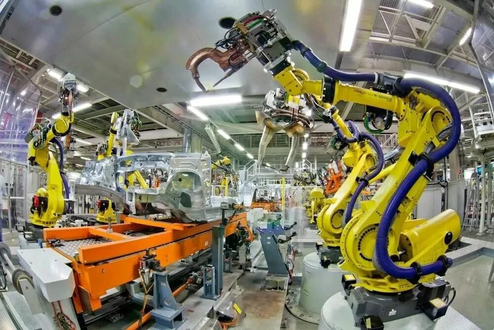 Промышленные роботы. Роботы в машиностроении. Роботы на производстве. Роботы в промышленности.