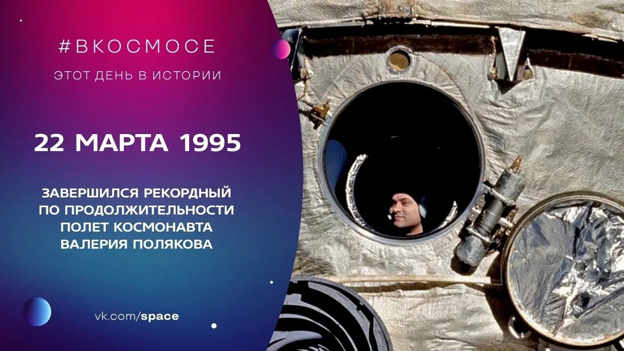 Космонавты были в полете 290 часов. Легенды космоса Поляков.