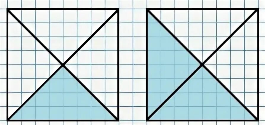 Квадрат разделенный на треугольники. Четвертая часьтьквадрата. Две четвертые части квадрата. Четверть квадрата. Разделить квадрат на 4 равных треугольника