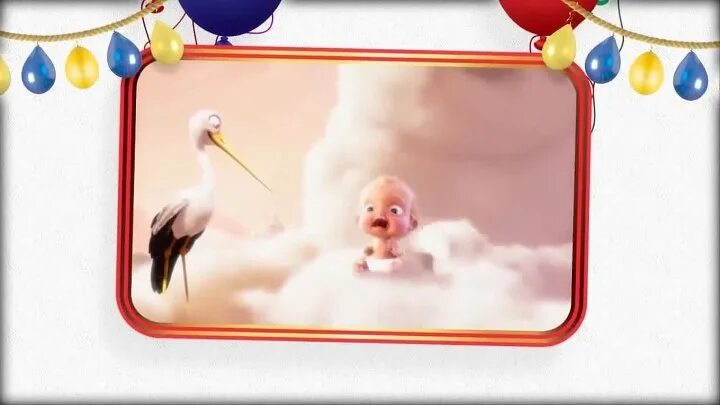 Футаж рождение ребенка. Аист с ребенком. Детский фон. Детские футажи. Аист с малышом.