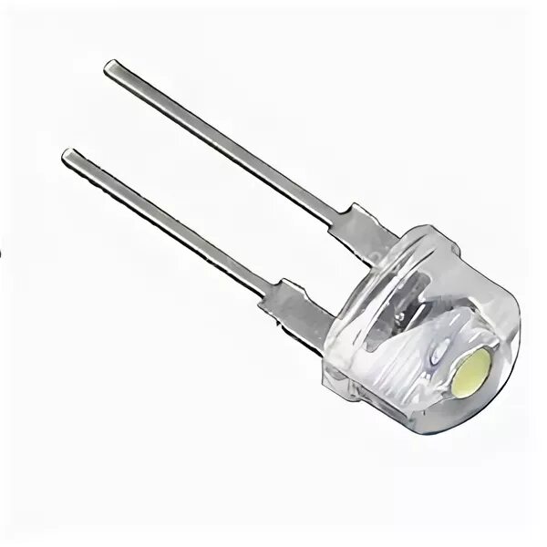 Светодиод белый 8мм 0,5wt. 4v 120град. 2-3. 4v 120град. 2-3.