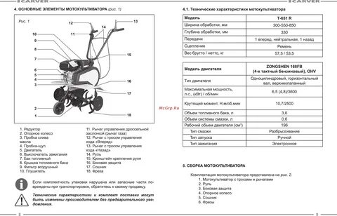 Расход мотоблока