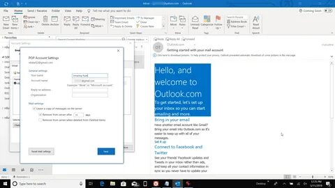Outlook имя отправителя