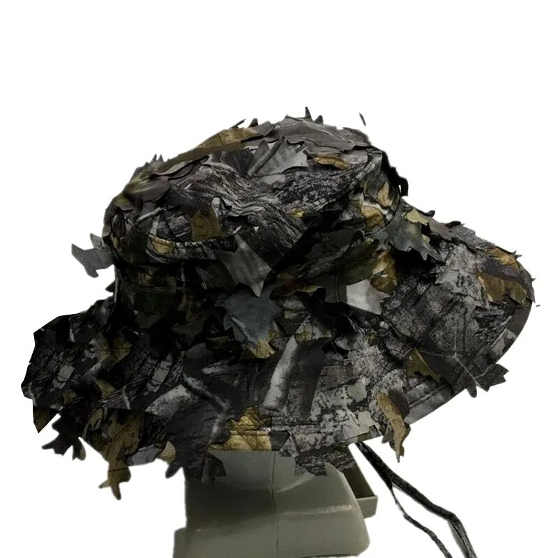 Обучение камуфляж. Маскировочный головной убор. камуфляж с эффектом 3d. шляпа снайпера.