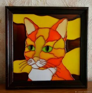 Витраж кошка
