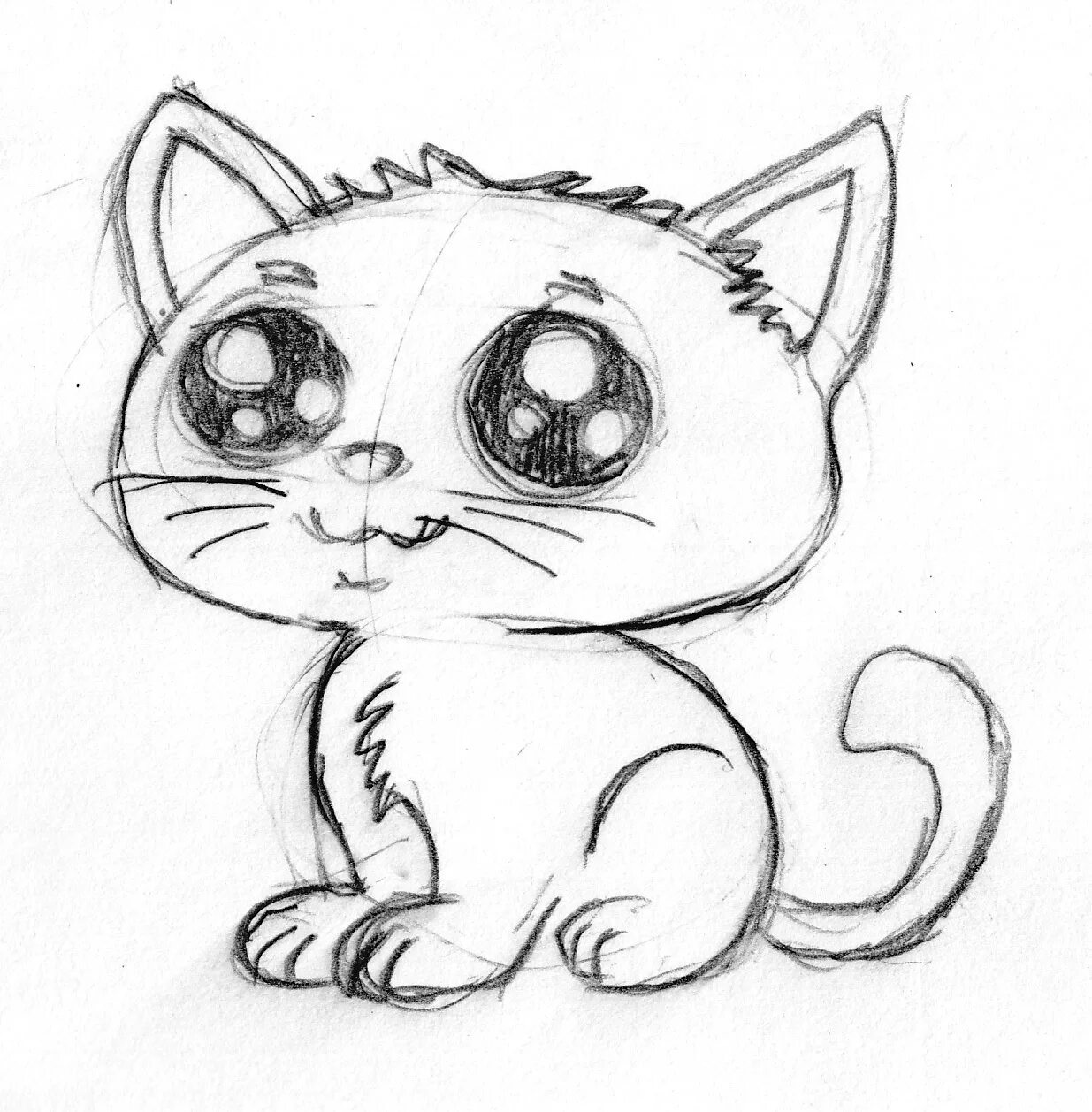Рисовать котенка легко. Кот карандашом для срисовки. Милые рисунки карандашом. Котики для срисовки карандашом. Рисунки котиков для срисовки карандашом.