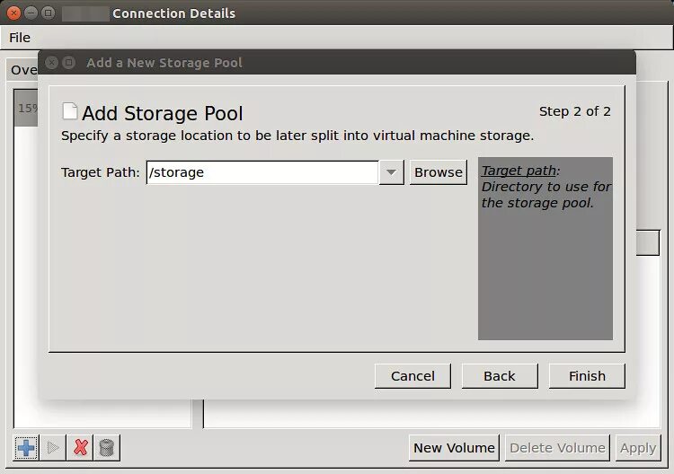 WEBVIRTMGR. Virt-Manager. Default Storage. New-STORAGEPOOL win графически. Type directory
