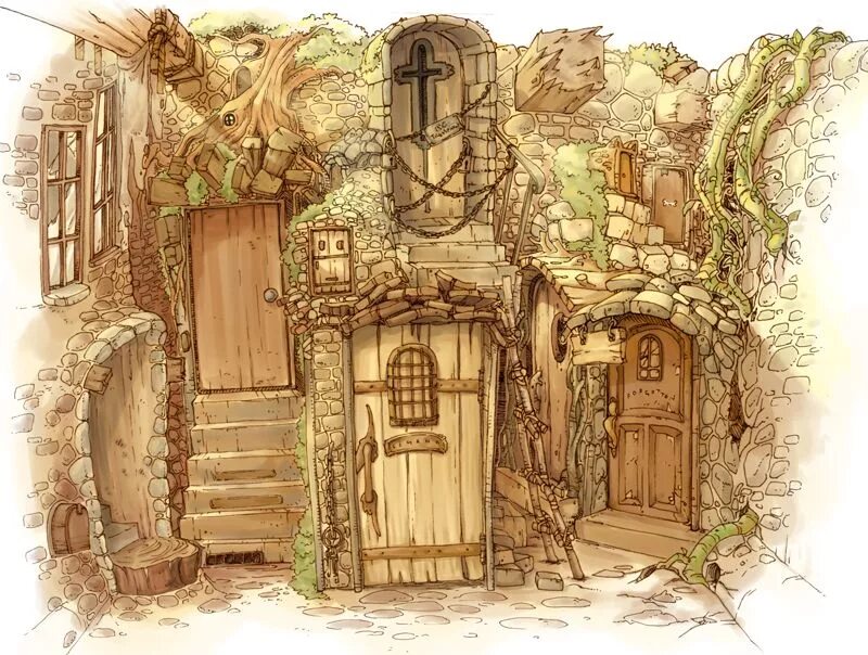 Дверь фэнтези. Дом эльфов. Дверь рисунок. Дверь в домик эльфа. Желтая фантазия дома и стены помогают