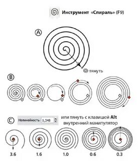 Спираль закрученная по часовой стрелке