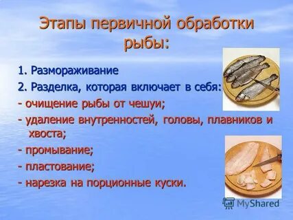Обработка рыбы на предприятиях общественного питания