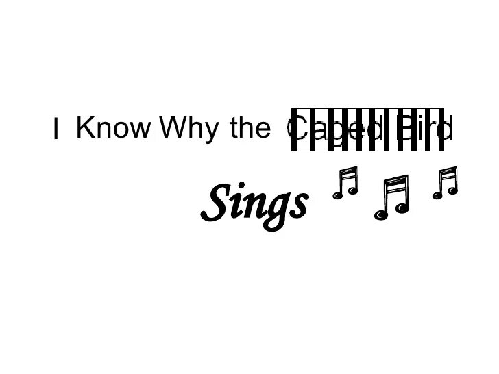 Can i know why. I know the Caged Bird Sings. Bird Sing. I know why. I know why the Caged Bird Sings ppt.