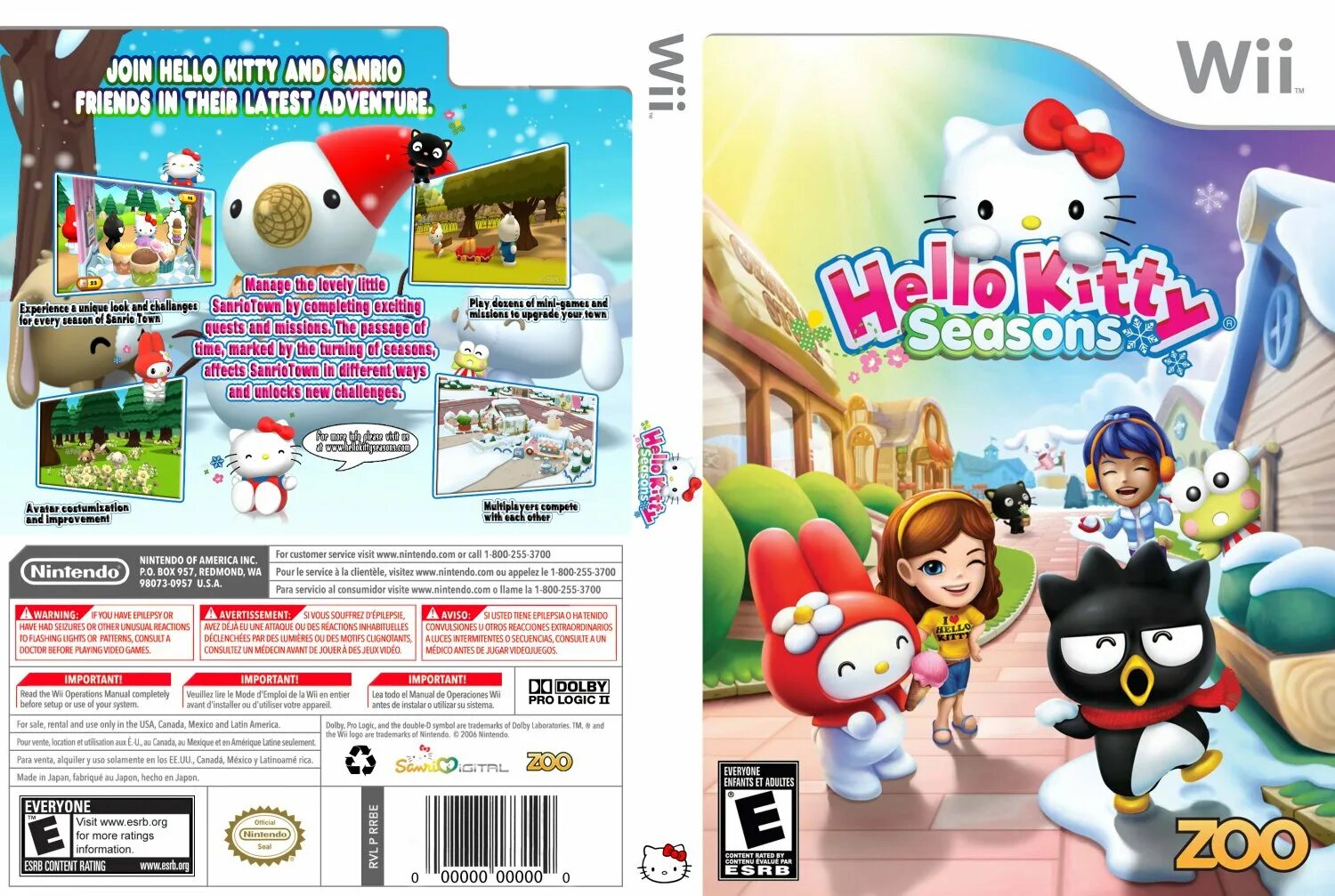 Hello nintendo. Hello Kitty Nintendo игры. Hello Kitty DVD. Hello Kitty Seasons игра. Wii Nintendo Mini игры.