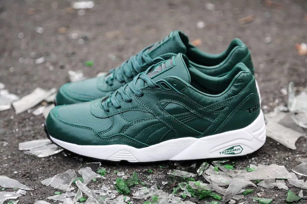 Puma trinomic. Puma r698. puma r698 green. пума триномик r698.