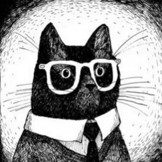 Крутой котик рисунок