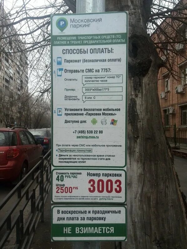 Сколько сегодня стоит парковка