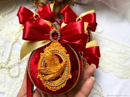 Новогодние шары из бархата