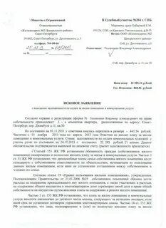 Возражения на исковое заявление о взыскании