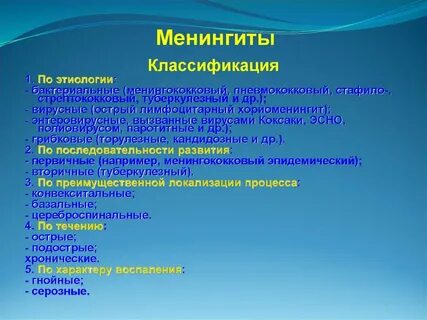 Этиология классификация