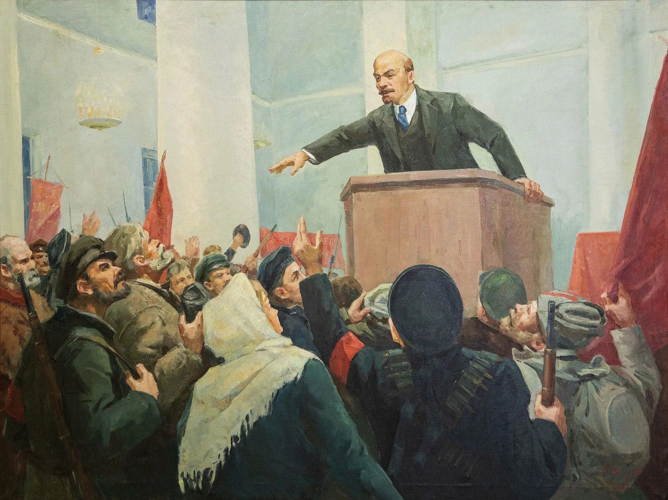 1929—1930 — «Ленин на трибуне»,. Герасимов Ленин на трибуне 1930. "Ленин в Смольном" (1930). Долг перед народом