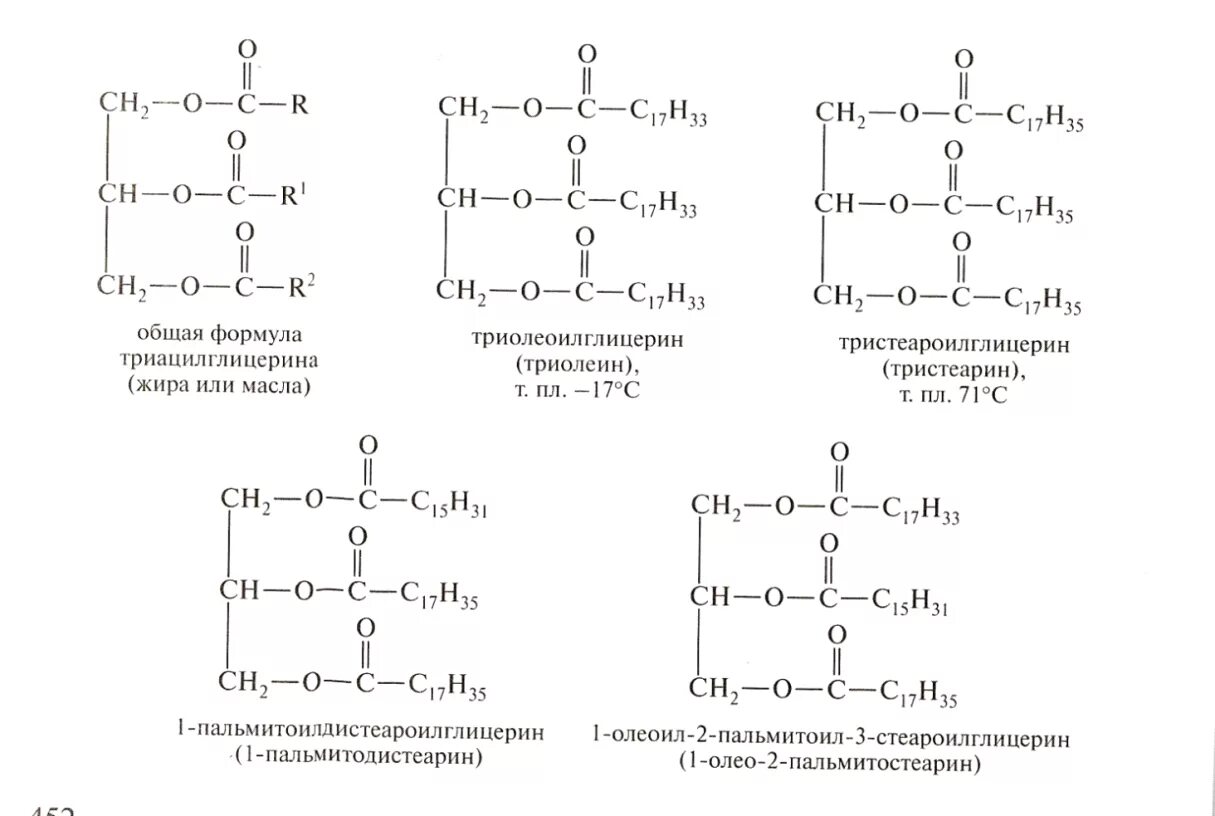 Структурная формула масла