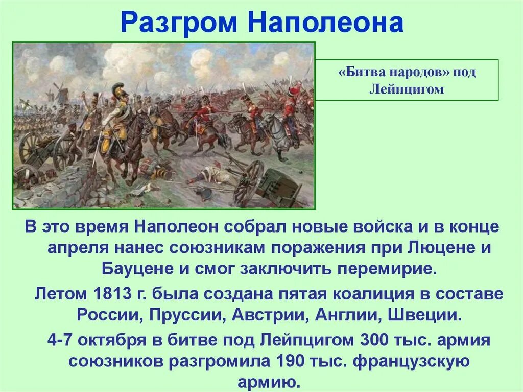 Разгром Наполеона 1815. Битва народов 1813 кратко. Разгром Наполеона в России 1812 г. Битва народов 1812 кратко. Сражение с армией наполеона произошло