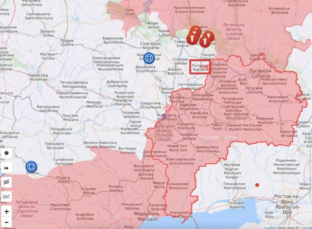 Сколько освобождено территории лнр на сегодня. Карта боевых действий на украине попасная. попасная на карте боевых действий. попасная луганская область на карте. оккупированная территория украины карта на сегодня.