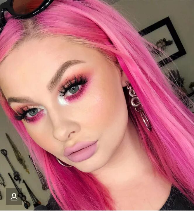 Красивый макияж розового цвета Makeup Artist- Kaitie Jalbert Pink Smokey Eye, Pink Glitter, Hot Pink Makeup, Fa