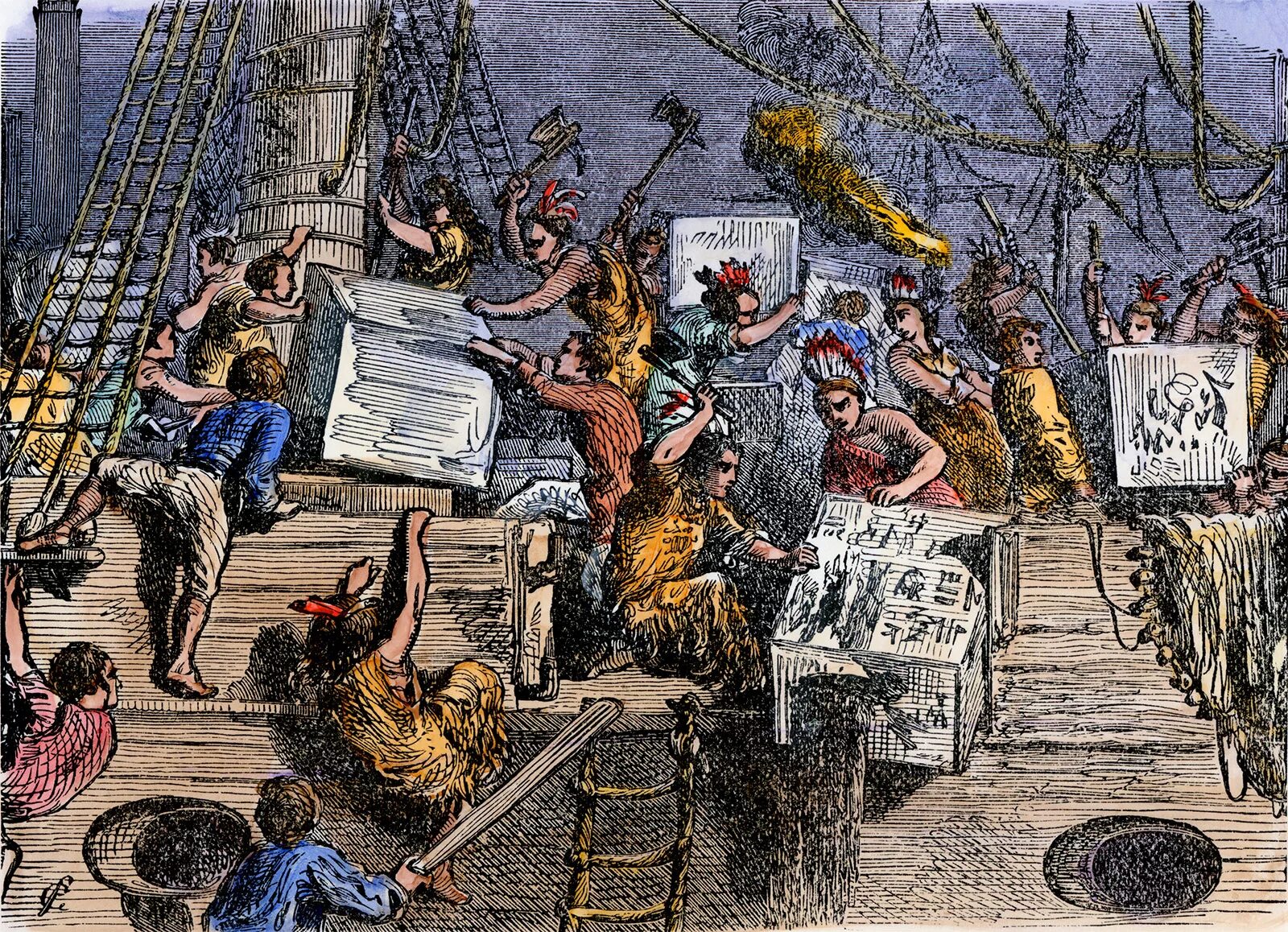 Кризис 18 века. Бостонское чаепитие 1773 г. 1773 Год Бостонское чаепитие. Boston Tea Party 1773. Самуэль Адамс Бостонское чаепитие.