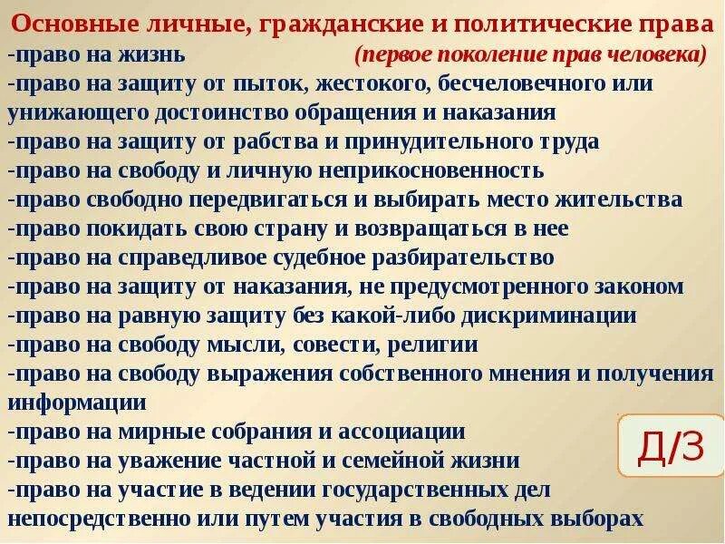 Пример реализации политических прав и свобод Таблица конституционные права и обязанности