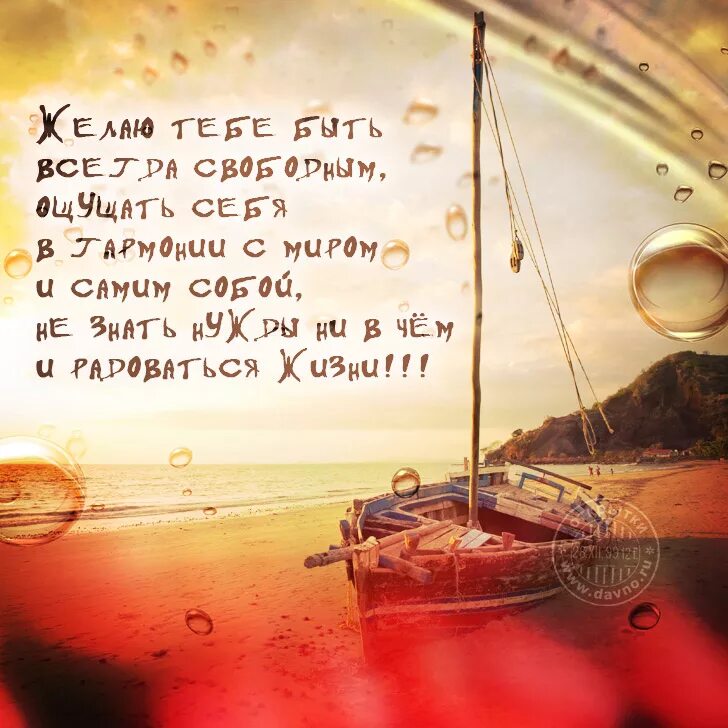 Желаю быть в своей судьбе
