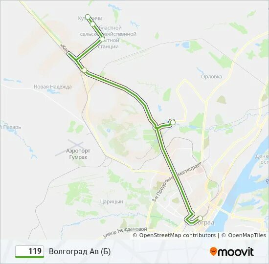 Волгоград маршрутки карта. Маршрут 119. 119 Автобус маршрут. 119 Карта. Расписание 119 автобуса Волгоград Кузьмичи 2022.