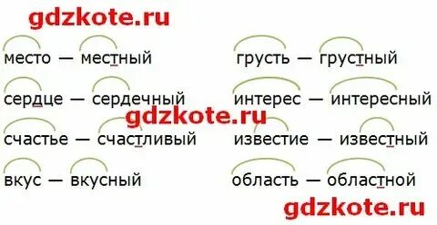 Подобрать и записать два существительных