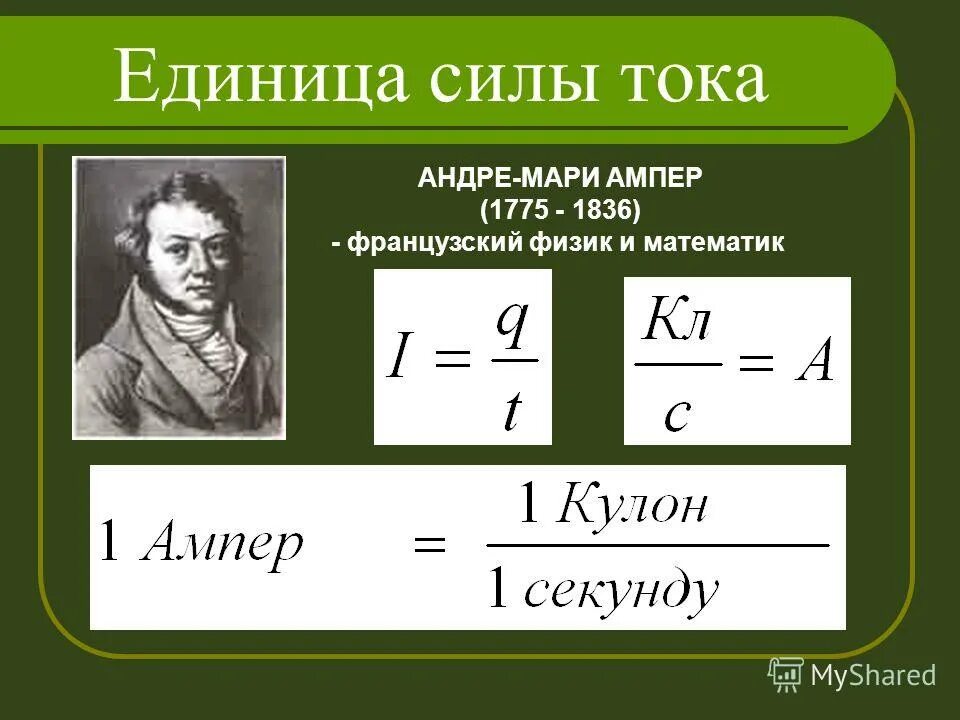 Ампер какая величина. Единица измерения ампер - сила тока. Сила тока формула ампер. Формулы Андре Мари ампер. Сила тока единицы силы тока.