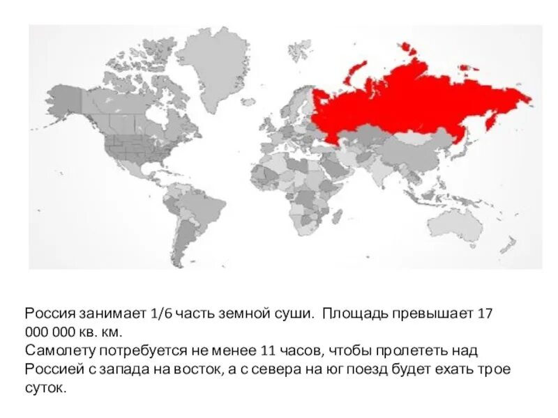 Территория России занимает какую часть суши. Какую территорию занимает Россия.