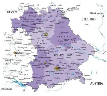 Бавария на карте