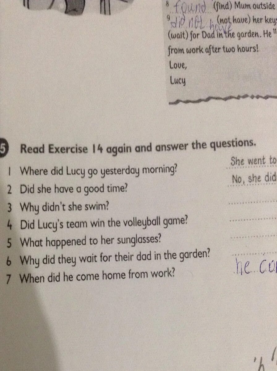 Where are you go yesterday. Now read again and answer the questions 12 points ответы.