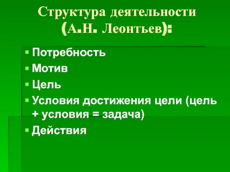 Структура деятельности Леонтьев. Строение деятельности Леонтьев. Структура деятельности по а.н Леонтьеву. Структура деятельности по Леонтьеву схема. Активность цель потребность