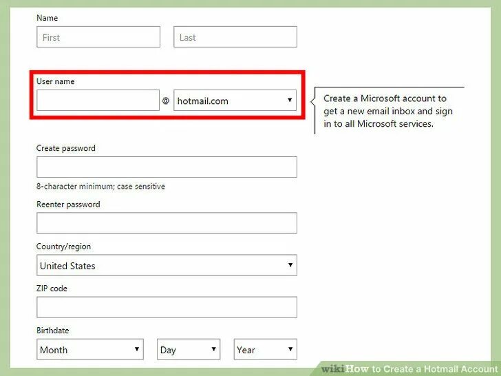 Создать почту hotmail. Зарегистрироваться hotmail. как создать hotmail.