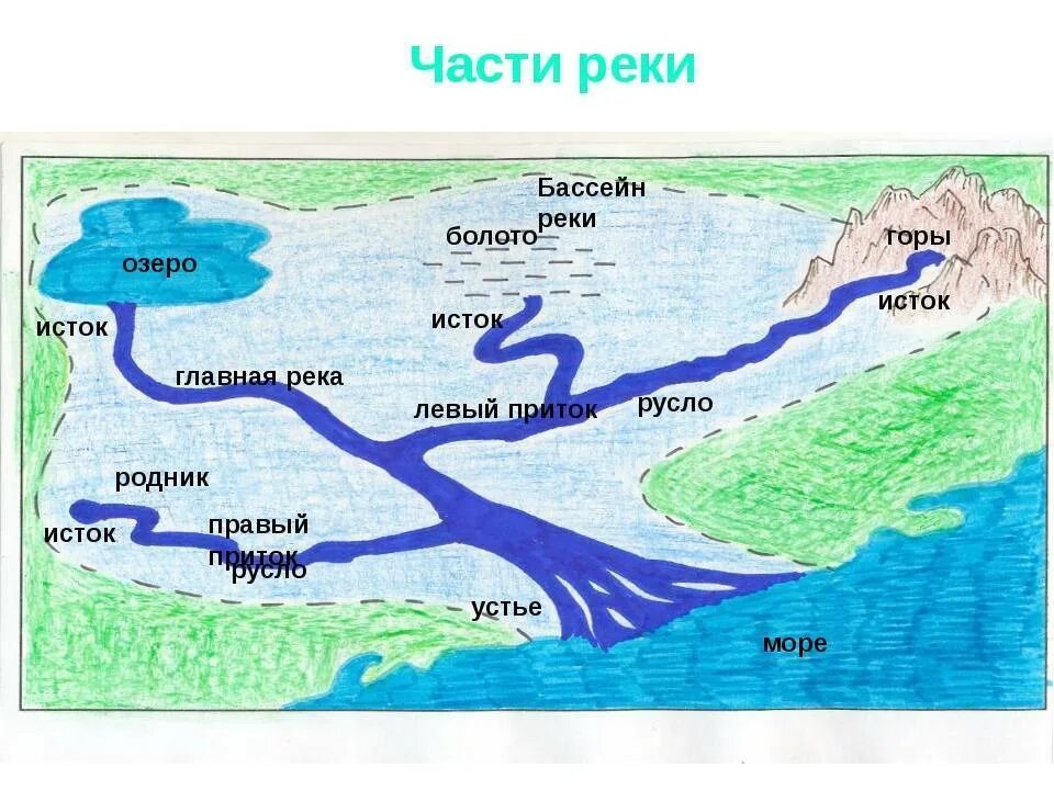 Схема реки Иртыш 2 класс. Устье Исток русло части реки. Течение реки рисунок. Иртыш Исток и Устье. 12 части рек