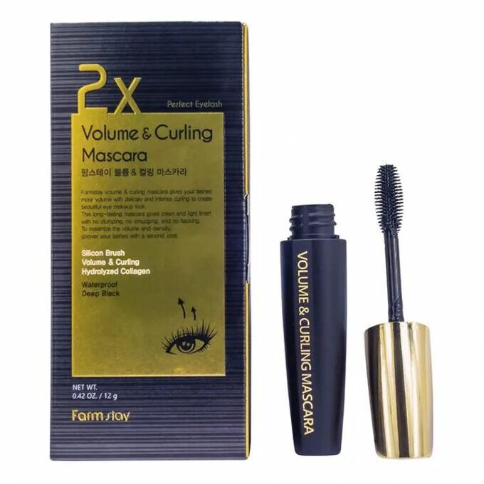 Volume curling mascara